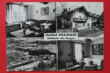 AK Mühlbach / 1960-1980 / Pinzgau / Gasthof Enzinger / Mehrbildkarte / Bahnhof / Gleise / Salzburg